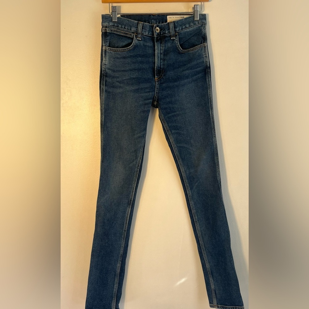 Rag & Bone Designer Skinny Jeans in Dark Blue Northwood